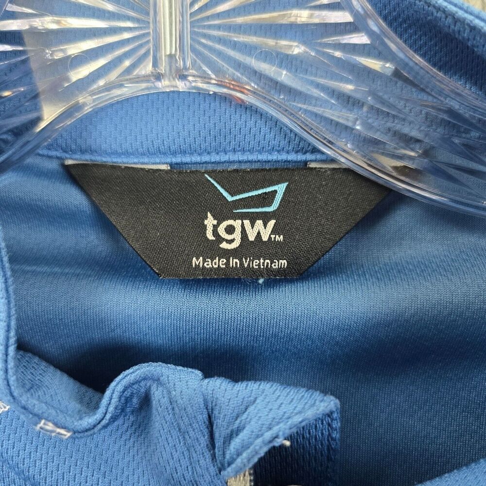 TGW Golf Blue Long Sleeve Shirt 1/4 Zip Pullover Size L - Picture 4 of 9
